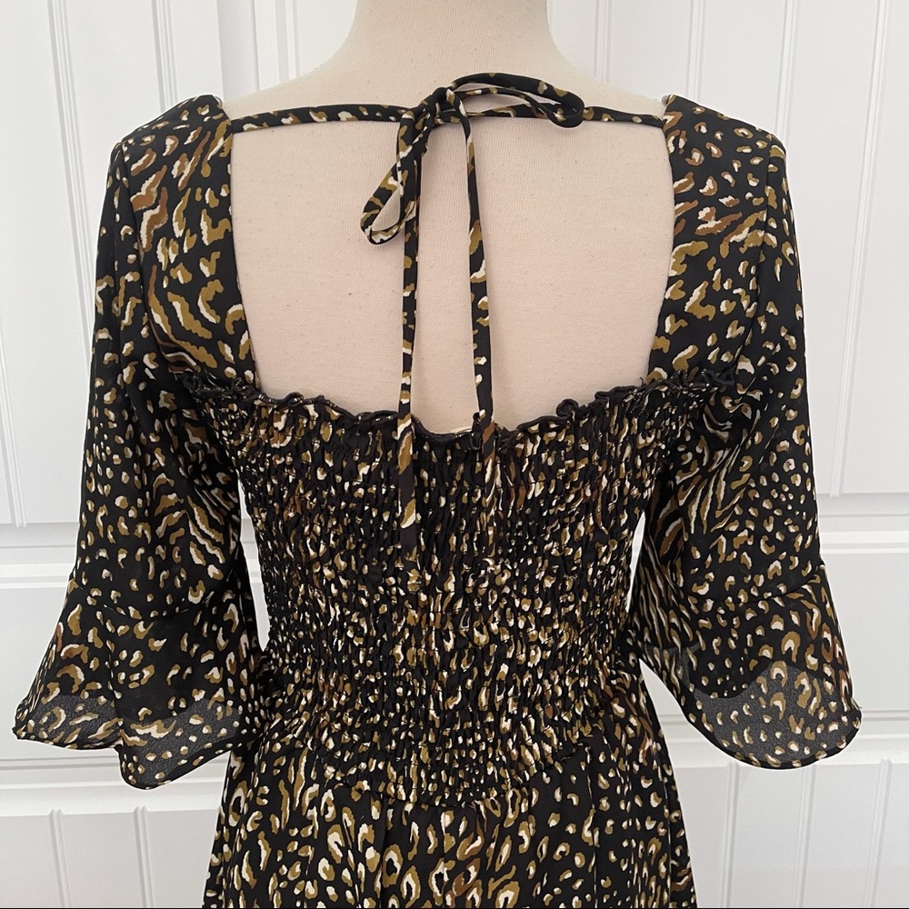 Lily White Ginette Leopard Back Tie Dress - Picture 7 of 9